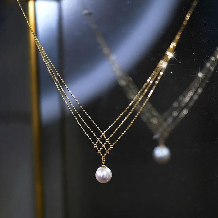 Savinae | Eleganter Akoya-Perlen-Halsreifen aus 14k Gold