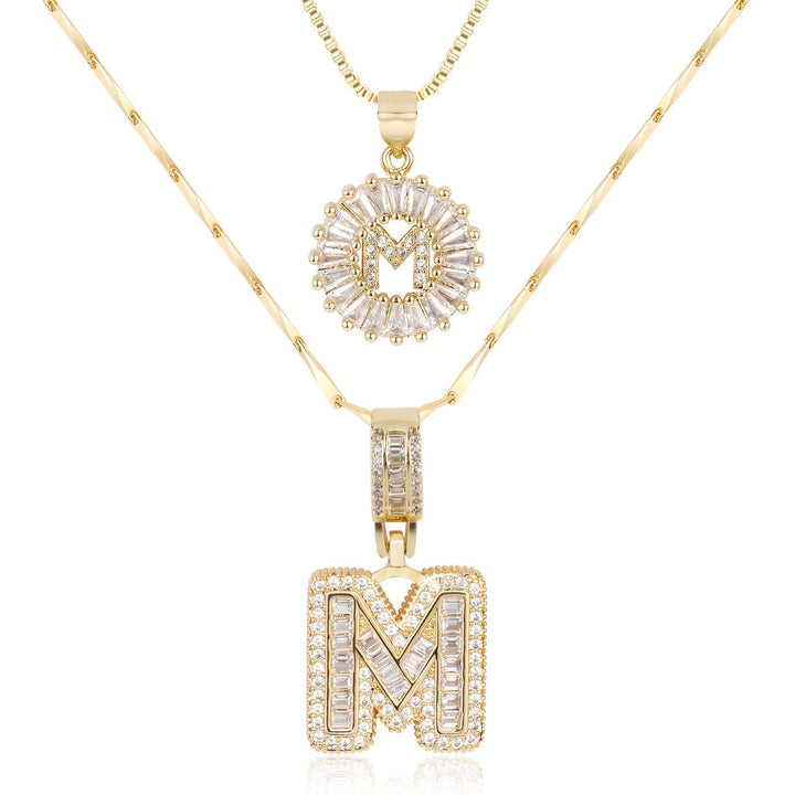 Primrose | Initialen-Halsketten mit 14k Diamanten (2 Stück)