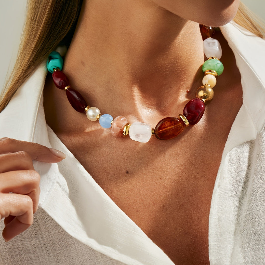 Ixothyn| Bohemian Halskette mit Vintage-Design und handwerklichem Stil