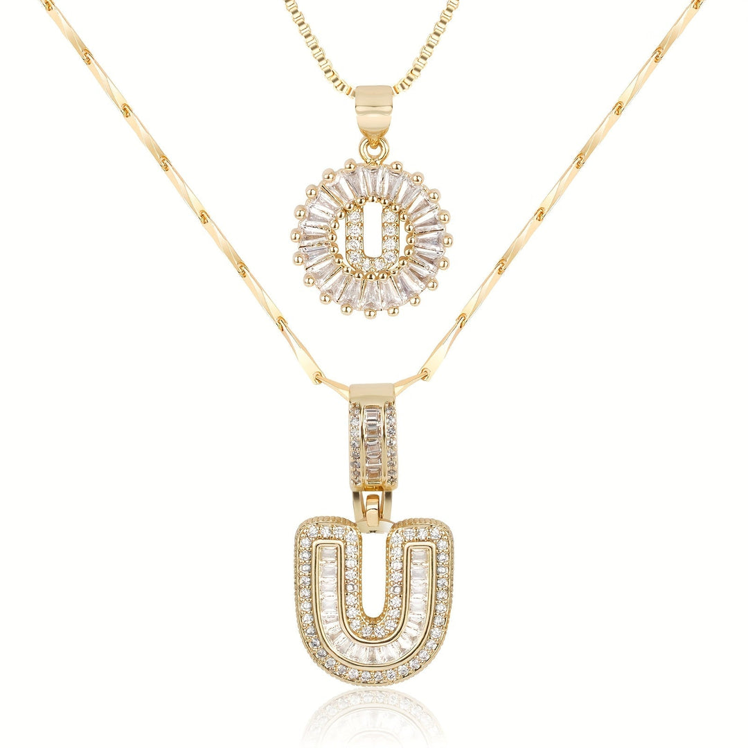 Primrose | Initialen-Halsketten mit 14k Diamanten (2 Stück)