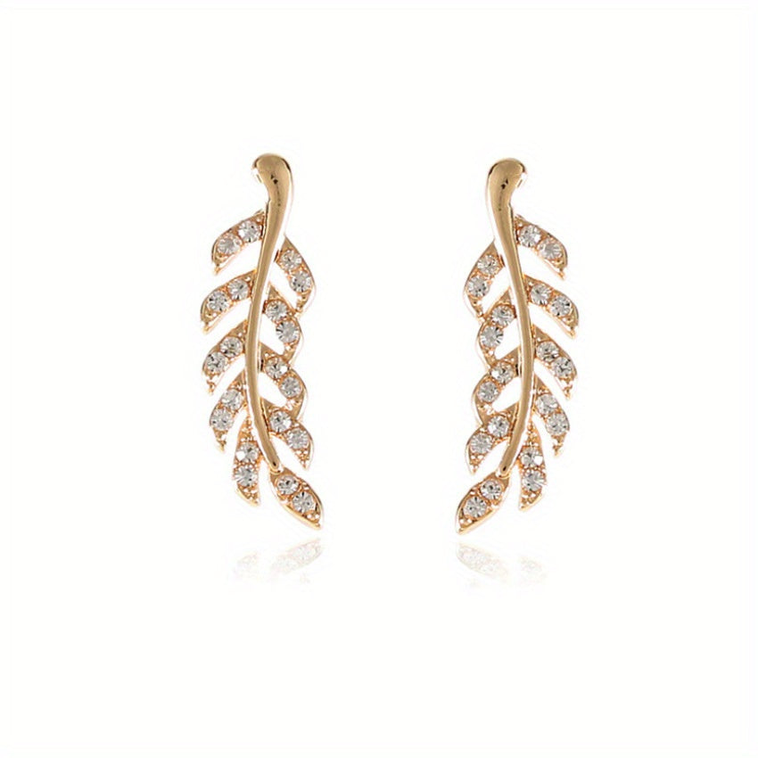 Hensleyra | Elegante Blatt-Ohrringe mit Hohldesign und Gold-Finish