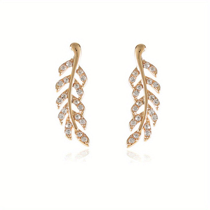 Hensleyra | Elegante Blatt-Ohrringe mit Hohldesign und Gold-Finish