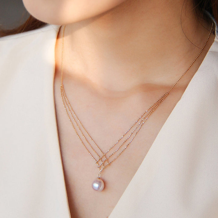 Savinae | Eleganter Akoya-Perlen-Halsreifen aus 14k Gold