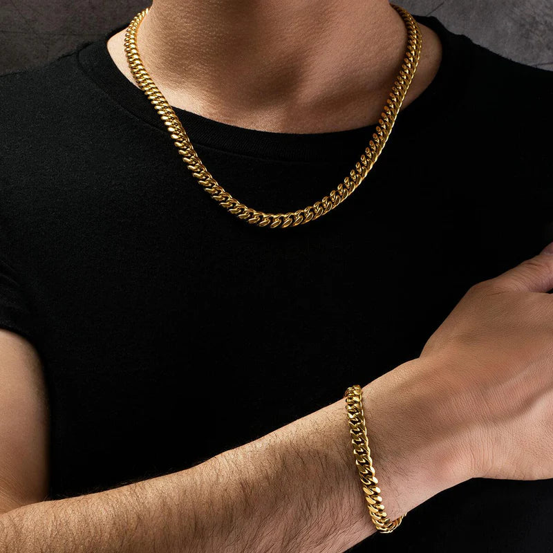 Reid | Set aus Halskette und Armband aus Kette für Männer mit kühnen Stil