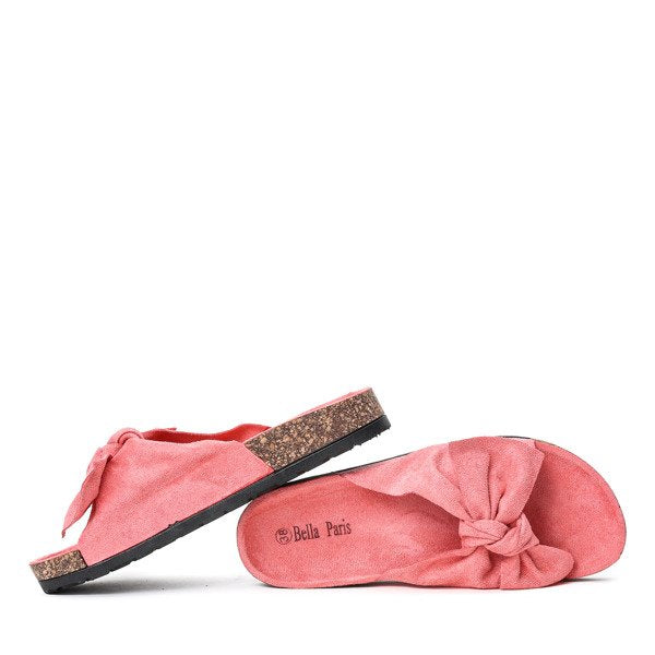 Isla | Rosa Sandalen für Damen mit Schleife und Sommerstil
