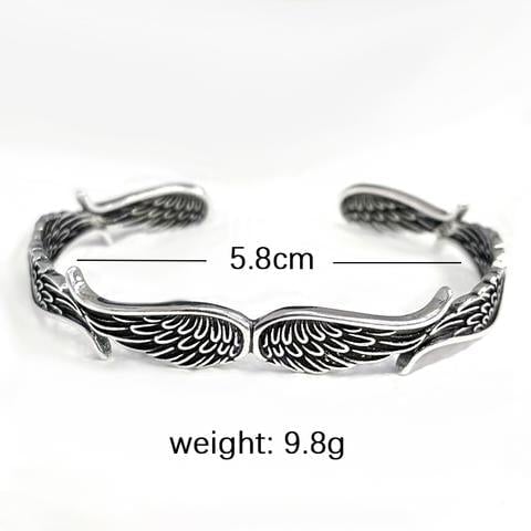 Celestium | Vintage-Armband mit Engelshörnern aus Silber