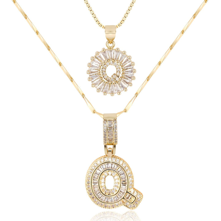 Primrose | Initialen-Halsketten mit 14k Diamanten (2 Stück)