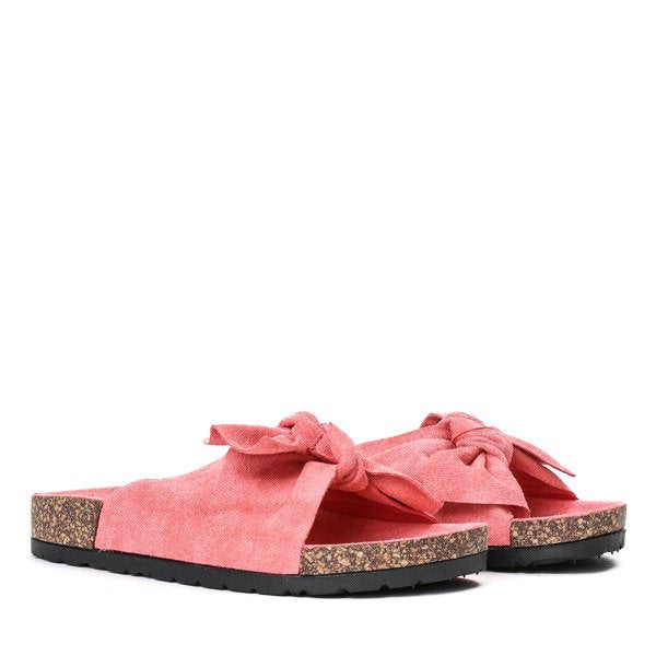 Isla | Rosa Sandalen für Damen mit Schleife und Sommerstil
