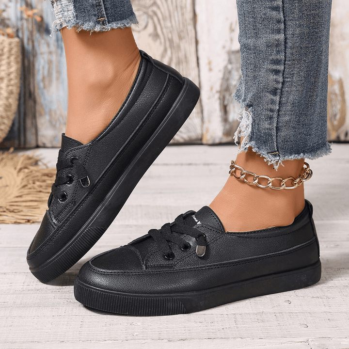 Dovella | Weiße Orthopädische Schuhe für Frauen mit Schnürsenkeln und Weicher Einlage