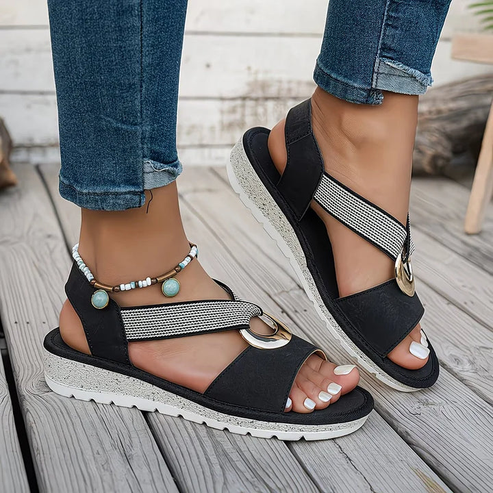 Ettara | Bequeme Alltägliche Flache Damen-Sandale