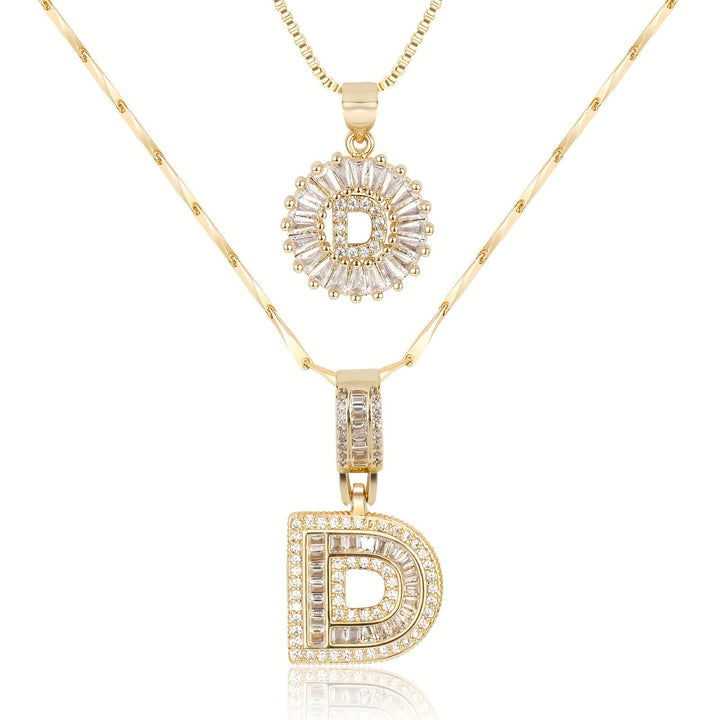 Primrose | Initialen-Halsketten mit 14k Diamanten (2 Stück)