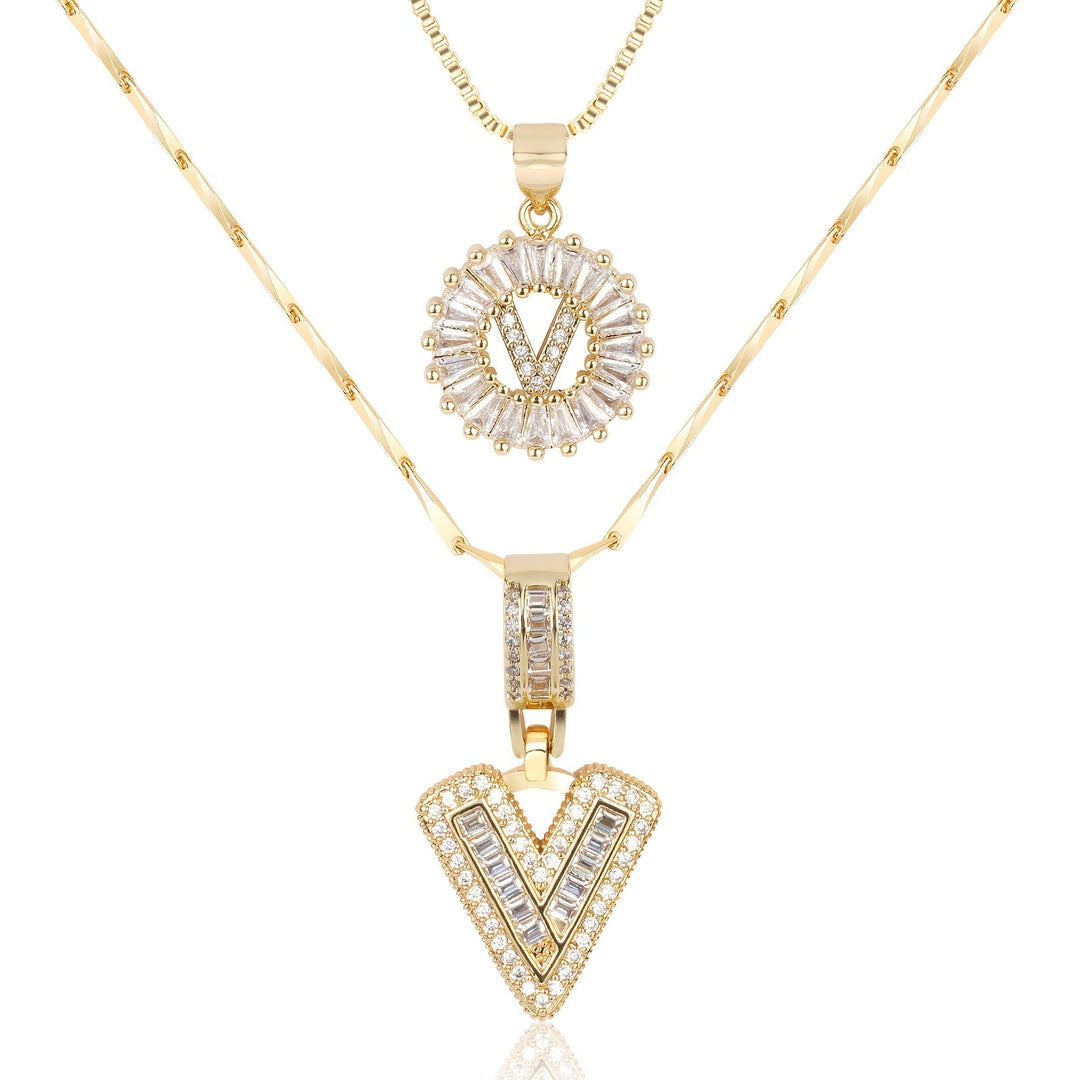 Primrose | Initialen-Halsketten mit 14k Diamanten (2 Stück)