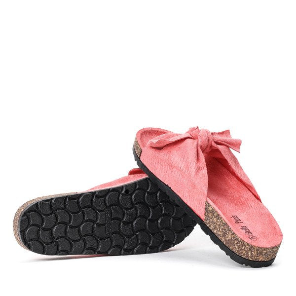 Isla | Rosa Sandalen für Damen mit Schleife und Sommerstil