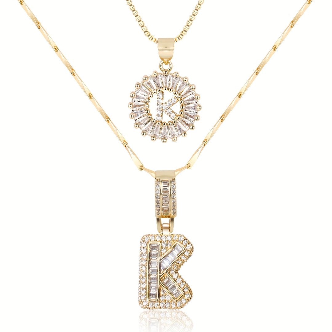 Primrose | Initialen-Halsketten mit 14k Diamanten (2 Stück)