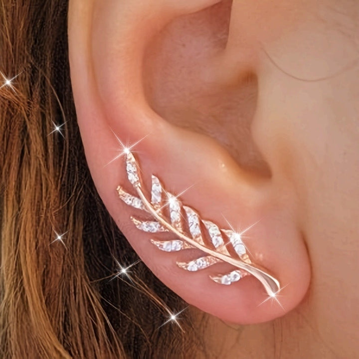Hensleyra | Elegante Blatt-Ohrringe mit Hohldesign und Gold-Finish