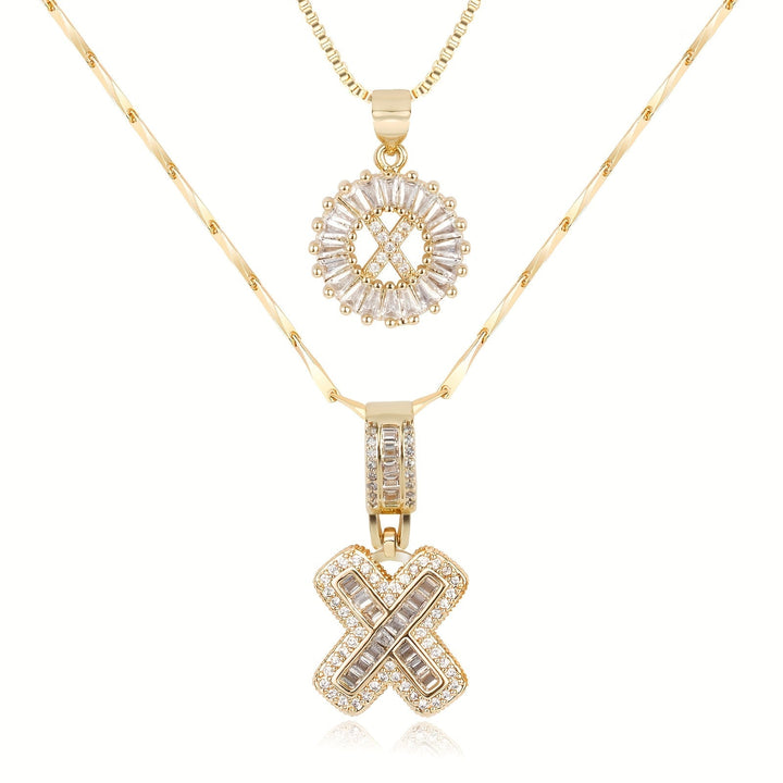 Primrose | Initialen-Halsketten mit 14k Diamanten (2 Stück)