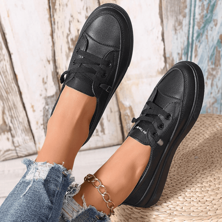 Dovella | Weiße Orthopädische Schuhe für Frauen mit Schnürsenkeln und Weicher Einlage