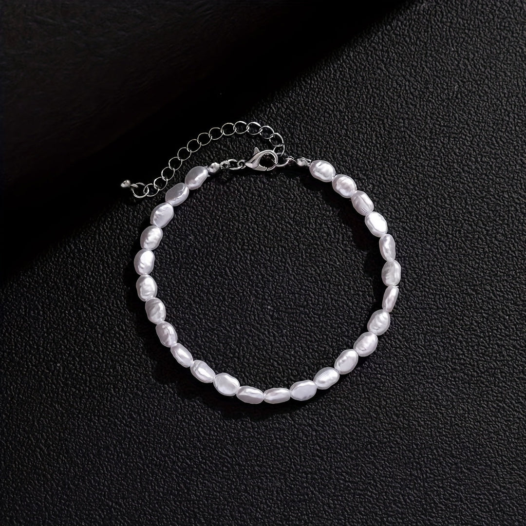 Bailey | 1 Stück Modische Barock-Perlenarmband mit Individuellem Charakter