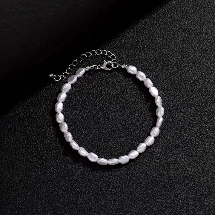 Bailey | 1 Stück Modische Barock-Perlenarmband mit Individuellem Charakter