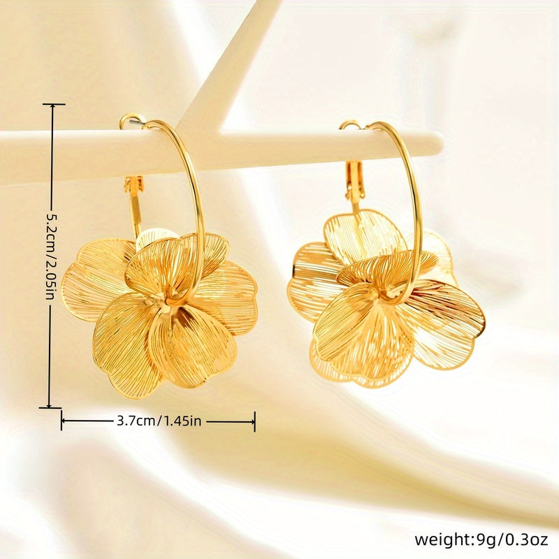 Selah | Doppelte Goldohrringe mit modernem Design