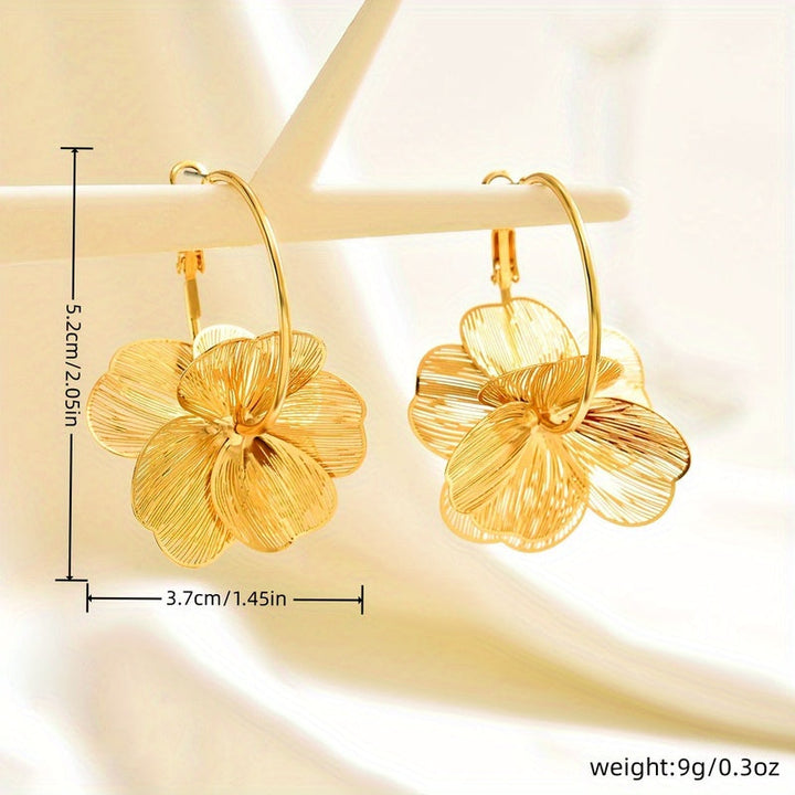 Selah | Doppelte Goldohrringe mit modernem Design