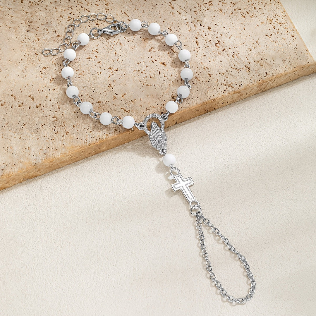 Brenton | Rosenkranzarmband mit gotischem Kreuz und religiösen Details