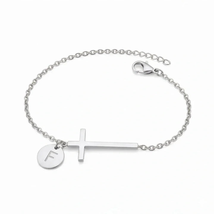 Elodryn | Heilige Initialenarmband – Personalisierte Kreuz