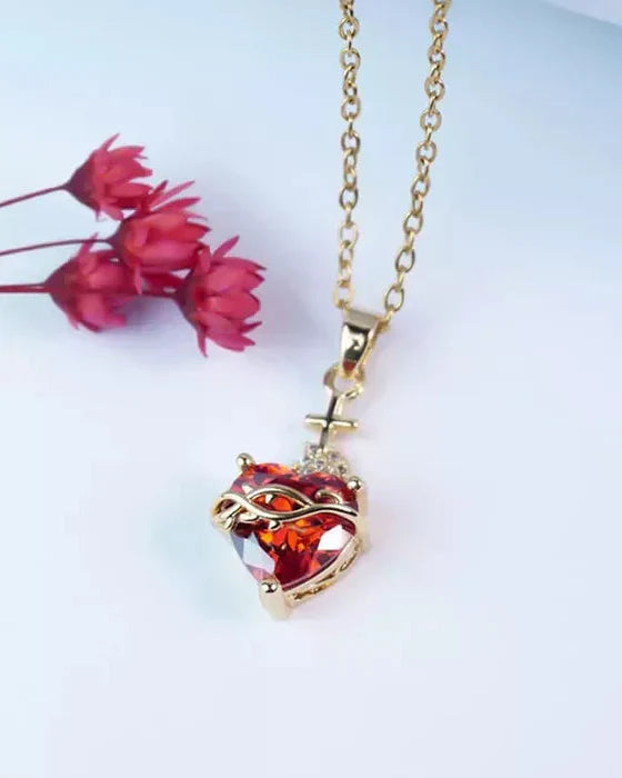Aurelienna | Halskette des Heiligen Herzens Jesu mit Vergoldung