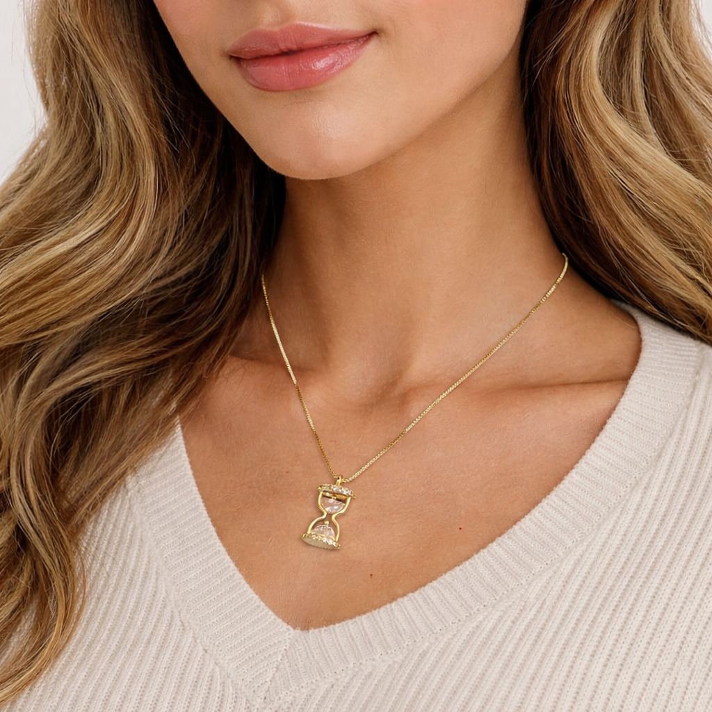 Gavielle | 14K Gold Sanduhr-Halskette