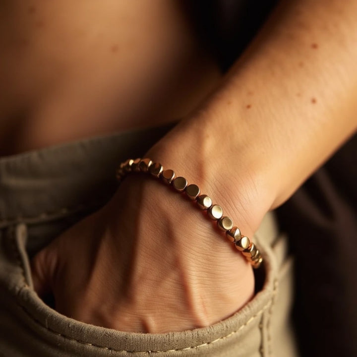 Selira | Tibetanische Kupferperlenarmband mit natürlicher Energie
