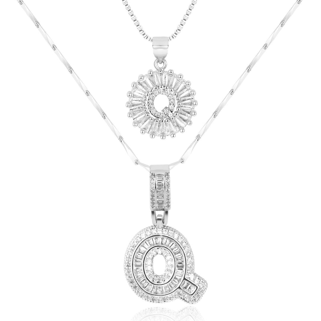 Primrose | Initialen-Halsketten mit 14k Diamanten (2 Stück)