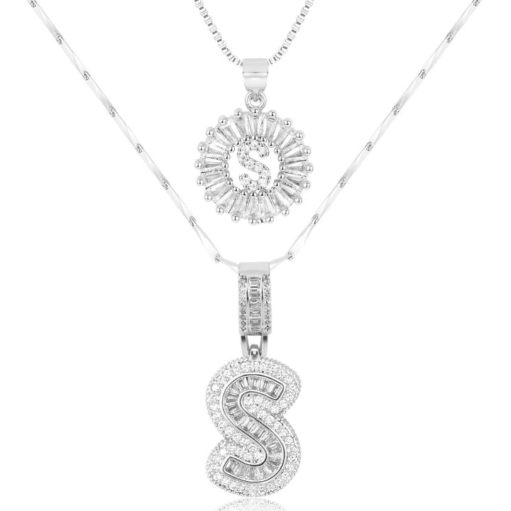 Primrose | Initialen-Halsketten mit 14k Diamanten (2 Stück)