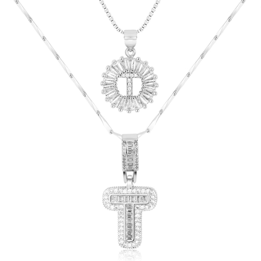 Primrose | Initialen-Halsketten mit 14k Diamanten (2 Stück)