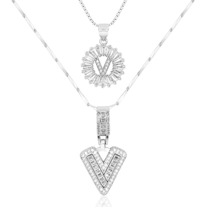 Primrose | Initialen-Halsketten mit 14k Diamanten (2 Stück)