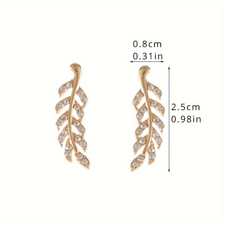 Hensleyra | Elegante Blatt-Ohrringe mit Hohldesign und Gold-Finish