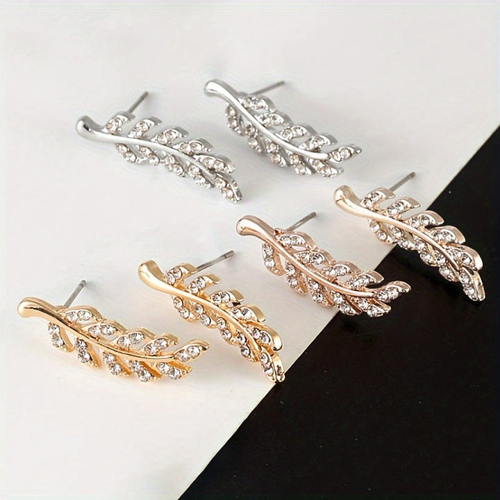 Hensleyra | Elegante Blatt-Ohrringe mit Hohldesign und Gold-Finish