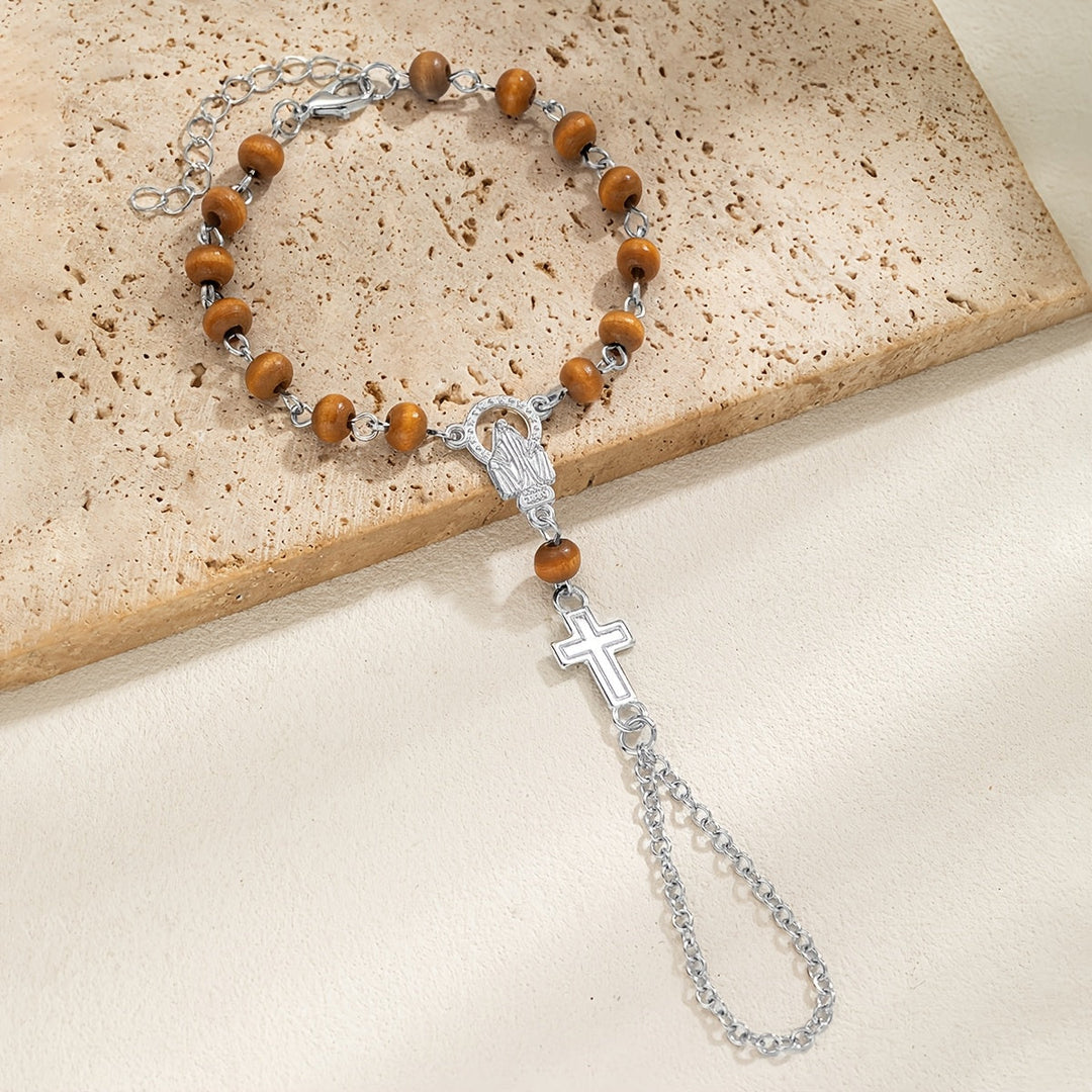 Brenton | Rosenkranzarmband mit gotischem Kreuz und religiösen Details