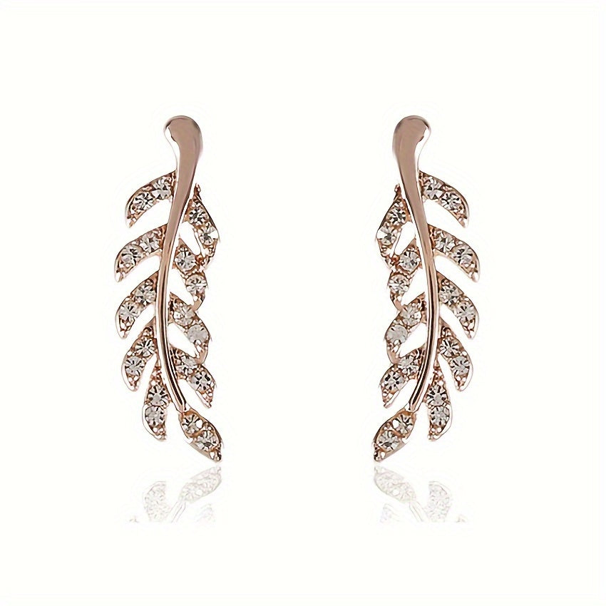 Hensleyra | Elegante Blatt-Ohrringe mit Hohldesign und Gold-Finish
