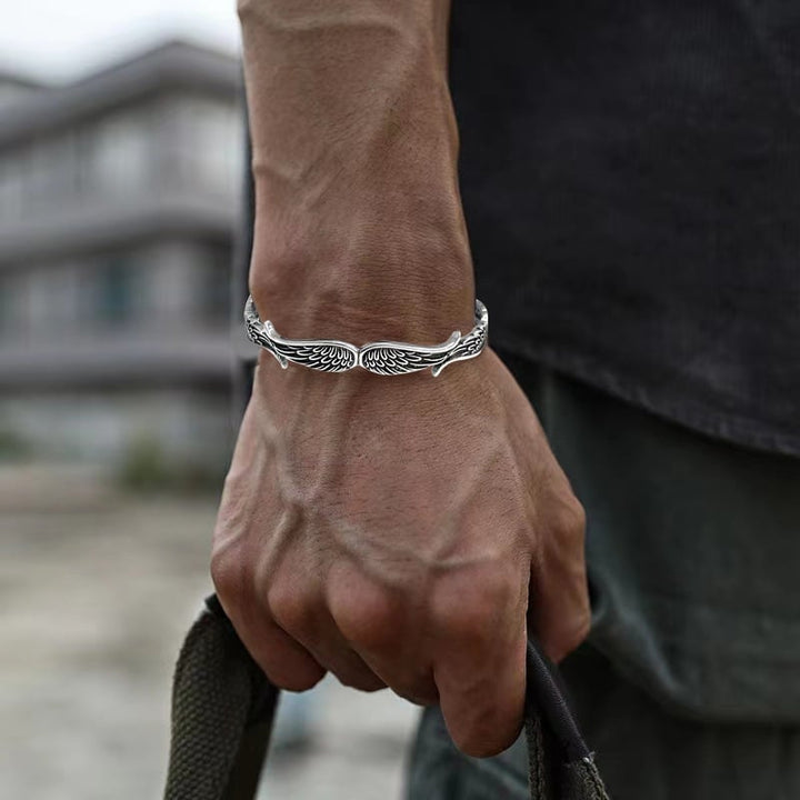 Celestium | Vintage-Armband mit Engelshörnern aus Silber