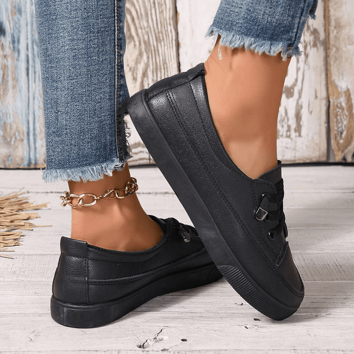 Dovella | Weiße Orthopädische Schuhe für Frauen mit Schnürsenkeln und Weicher Einlage