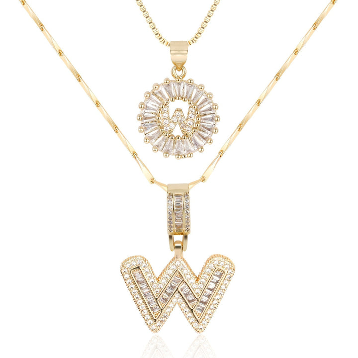 Primrose | Initialen-Halsketten mit 14k Diamanten (2 Stück)