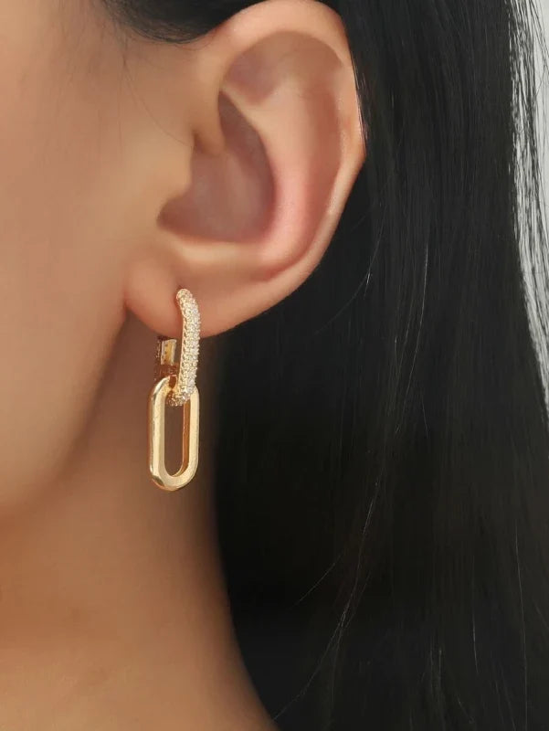 Fallon | Elegante Zirkonia Glanz Kettenohrringe