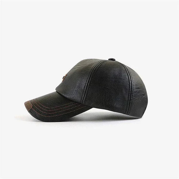 Olivaro | Warme Lederkappe für Herren Ideal für Herbst und Winter