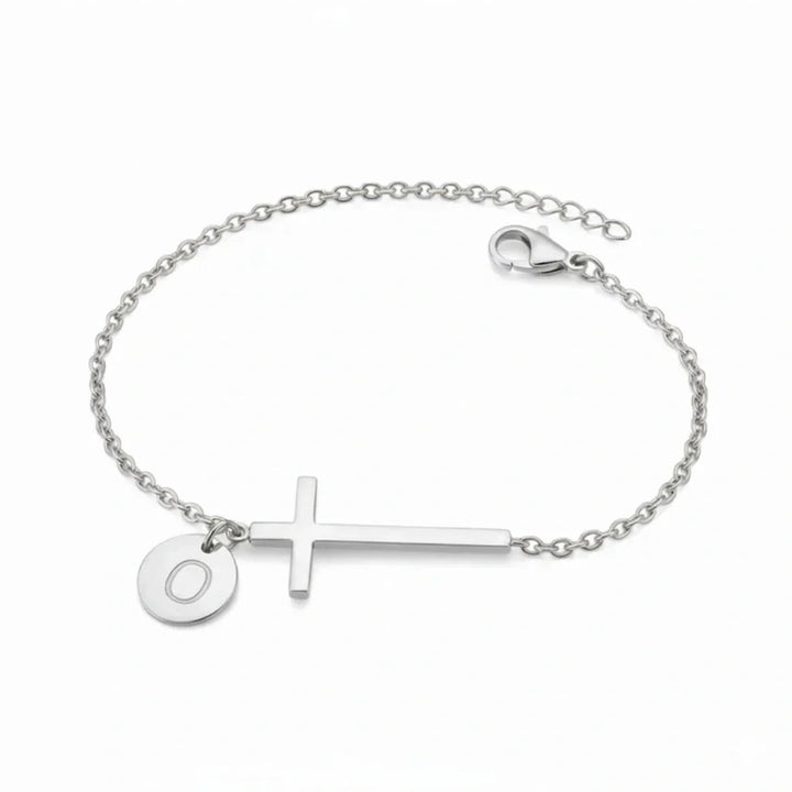 Elodryn | Heilige Initialenarmband – Personalisierte Kreuz