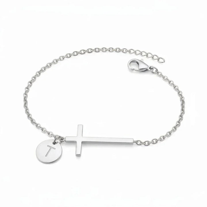 Elodryn | Heilige Initialenarmband – Personalisierte Kreuz