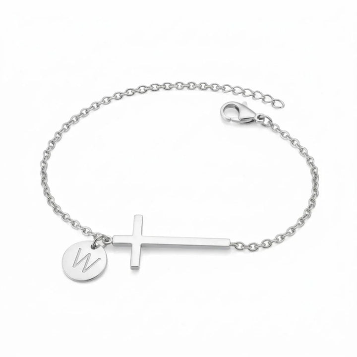 Elodryn | Heilige Initialenarmband – Personalisierte Kreuz