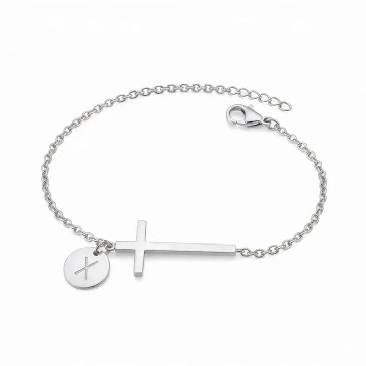 Elodryn | Heilige Initialenarmband – Personalisierte Kreuz