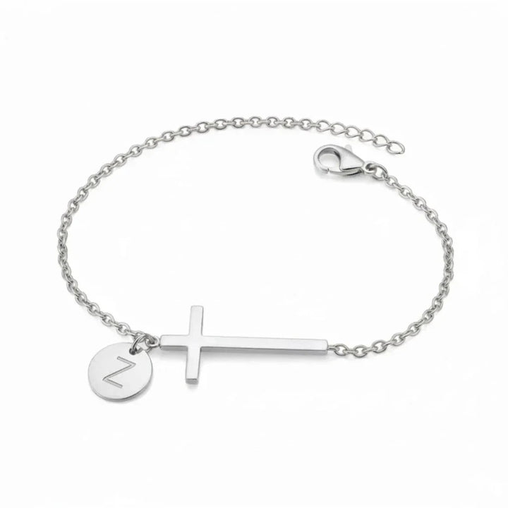 Elodryn | Heilige Initialenarmband – Personalisierte Kreuz